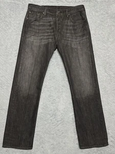 Pantalones de mezclilla Levis 501XX para hombre 36x32 negros con botones 100 % algodón rectos - Imagen 1 de 17