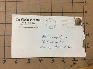 original Envelope only: 1969 THE FISHING PLUG MAN little rock ark. - Picture 1 of 2