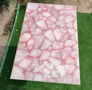 24"x36" Elegant Rose Quartz Dining Table Healing Crystal Gemstone Outdoor Decors - Picture 1 of 8