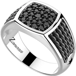 Anello ZANCAN Uomo in argento 925 EXA165 Misura 22 - Picture 1 of 1