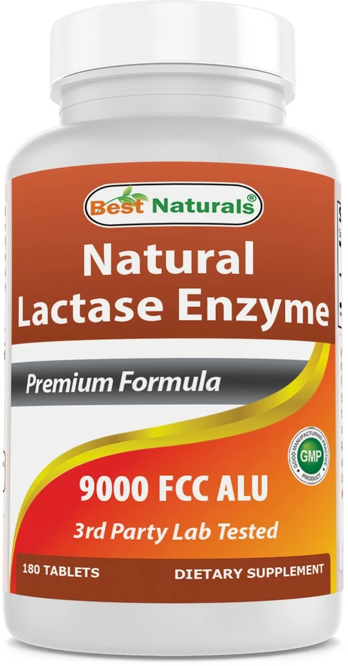 Best Naturals Enzima Lactasa 9000 FCC 180 Comprimidos  Foto 1 de 4