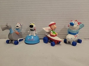 Lotto di 4 giocattoli vintage Nickelodeon Hardees 1994 Rocko On Vac, Spunky, Doug & Stimpy - Foto 1 di 19