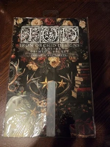 Iron Orchid Designs Crimson Velvet Transfer Set 8 Sheets New - Picture 1 of 5