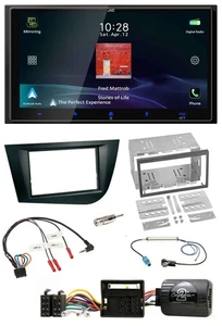 JVC USB Bluetooth 2DIN DAB Lenkrad Autoradio für Seat Leon 2005-2009 schwarz - Bild 1 von 12