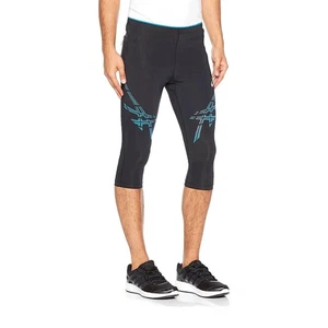 ASICS Men Performance Stripe 3/4 Kneetight Running Tights Black Trouser Size XL - Picture 1 of 3