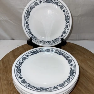 Platos de sándwich/ensalada Corelle Old Town azul marino a rayas de cebolla 6,75’ Corning - Imagen 1 de 3