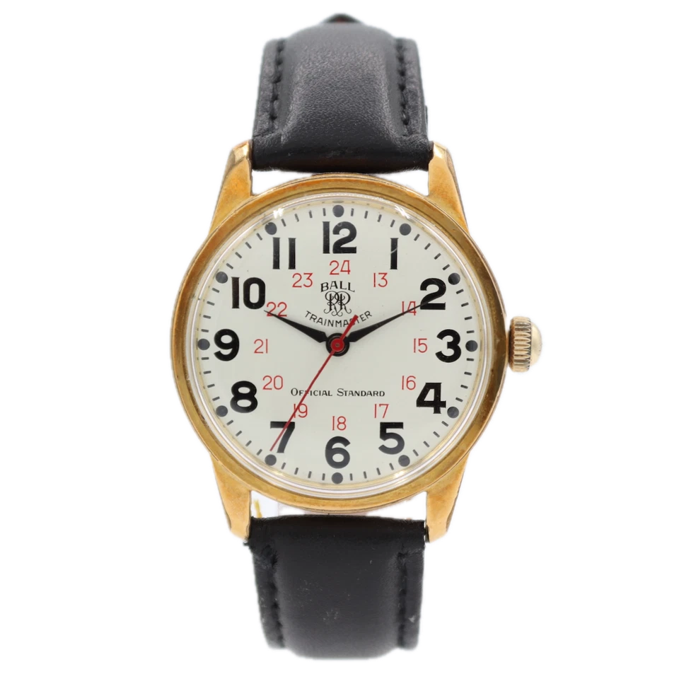 Reloj Pulsera Automático Hombre Ball Trainmaster Vintage ETA.2821 Tono Dorado Suizo Foto 1 de 4
