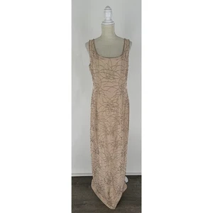 Macis Vintage Beaded Formal Evening Sleeveless Maxi Dress Womens 12  - Picture 1 of 10