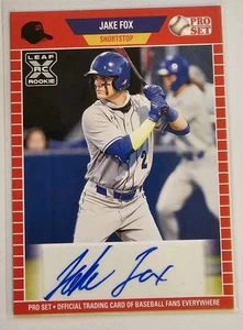 JAKE FOX 2021 LEAF PRO SET AUTO ROOKIE CARD #PS-JF1 INDIANS RC SP - Picture 1 of 2
