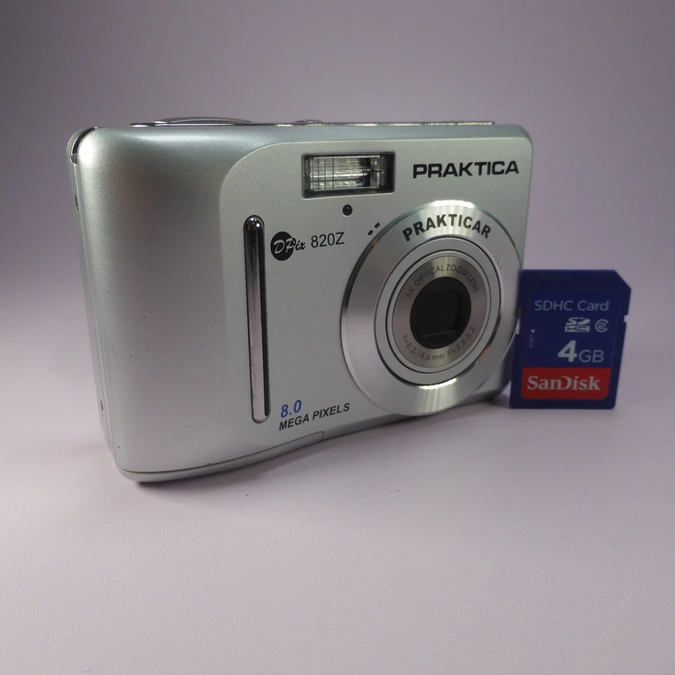 Praktica DPix 820Z 8.0MP Compact Digital Camera Silver Tested - Image 1 of 4
