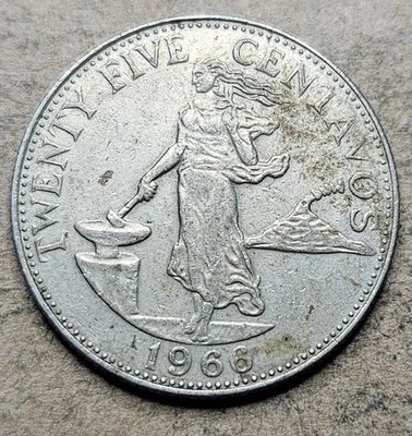 Philippines 25 Centavos - 1966 - Copper Nickel Zinc Coin - KM# 189.1 - Image 1 of 2
