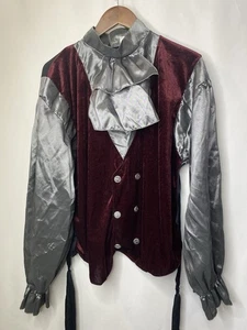 Spirit Halloween Men’s Victorian Vest Shirt Size Medium Billy Butcherson Dracula - Picture 1 of 9