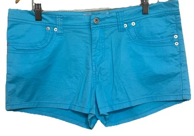 Guess Low Rise Micro Mini Shorts Size 31 Booty Light  Blue - Image 1 of 4