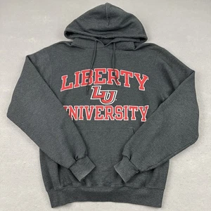 Liberty University Hoodie Men Small Gray Champion LU Sweatshirt Pullover NCAA S - Picture 1 of 8