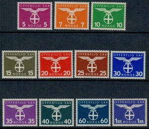 NORWEGEN. 1942-1944. Beamte. 11er Set. Sehr schön MNH (BG1300) - Bild 1 von 1