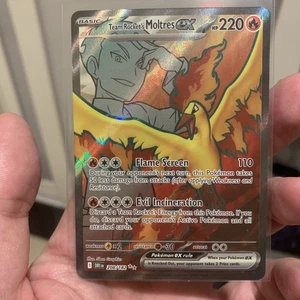 Pokemon TCG Team Rockets Moltres EX Full Art Destined Rivals 208/182 English  - Picture 1 of 5