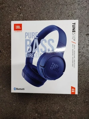 NEW JBL Tune 510BT Pure Bass Wireless Bluetooth Headphones, Blue, Brand New - Image 1 of 3