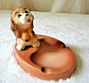 Vintage Cocker Spaniel Hund Aschenbecher Schmuckschale Keramik Mid Century  - Bild 1 von 12