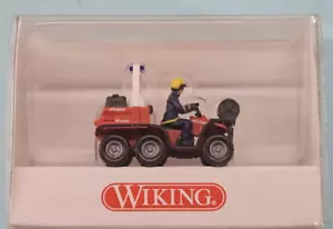 Wiking (Germany) HO Scale 6-Wheel Fire Vehicle ATV with Fireman -Item #600 07 30 - Picture 1 of 3
