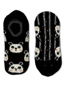 Secret Treasures Women's Double Cuffer Slipper Socks 1 Pair Shoe 4-10 Panda Bear - Picture 1 of 1