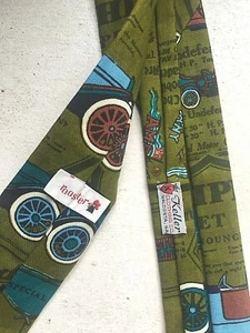 Vintage Fabrics Square 2.75" Neck Tie Packard Whippet by Rooster Never Worn NEW - Bild 1 von 3