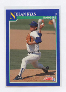 1991 SCORE # 4 NOLAN RYAN , TEXAS RANGERS 