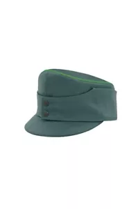 WWII German Schutzpolizei Gebirgsjager Bergmütze Gabardine Field Cap Piped L - Picture 1 of 2
