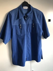 Damen Kurzarm Bluse, blau, Gr. M. MALTEX - Bild 1 von 6