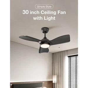 30inch Ceiling Fan With Light and Remote Control - Picture 1 of 7