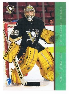 2003-04 BAP Be A Player Memorabilia Rookie Emerald #183 Marc-Andre Fleury 07/10 - Image 1 of 2