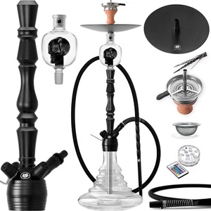 DILAW® VATOS Shisha Set 93cm Aluminium Alu Wasserpfeife Molassefänger Hookah NEU
