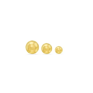 Piercing de extremo de media bola de oro liso de 14 K, joyería corporal 25 g pasador sin rosca - Imagen 1 de 7
