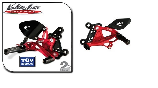 Marchepieds Arriéré Valtermoto Type 2.5 Rouge Kawasaki Zx 6-636 R RR 09-14 - Photo 1/1