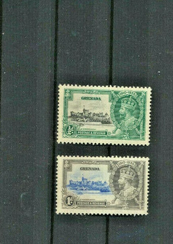 Grenada 1935 King George V Silver Jubilee - Windosr Castle #124-125 Mint NH Cover