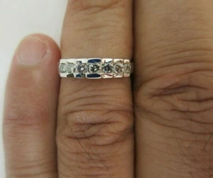 14K Weißgold Diamant Ehering Diamant = 1/2 Karat F-VS2 Wert = 3.750 $ - Bild 1 von 12