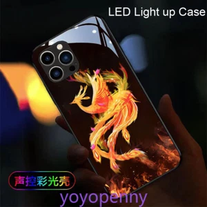 Chinese Dragon Phoenix Glow LED Light up Case Cover For iPhone 13 15 16 Pro Max - Picture 1 of 20