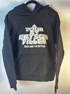 Trapsoul Bryson Tiller BACK AND I'M BETTER TOUR  HOODIE MENS BLACK - Picture 1 of 7