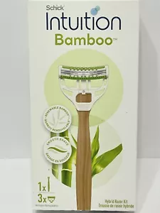 Neu Schick Damen Intuition Bambus Hybrid Rasiermesser Kit 1 Rasierer + 3 Patronen Neu! - Bild 1 von 3