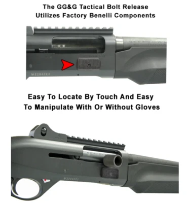 GG&G GGG-1030 GGG1030 Bolt Release Pad fits Benelli Shotgun M1 / M2 / M3 12GA