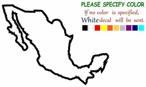 "Calcomanía de vinilo mapa de México pegatina para coche ventana parachoques pared portátil 7" - Imagen 1 de 5