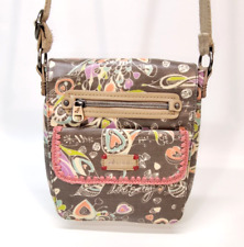 Sakroots Brown Multi-Color Floral Credit Card Flap Snap Cross Body Bag