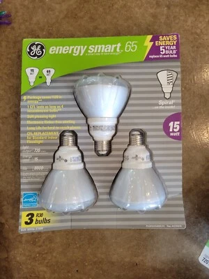 GE Energy Smart CFL Soft White Bulbs - Model #28909 R30- 15 Watts (3 Bulbs)  - Image 1 of 4