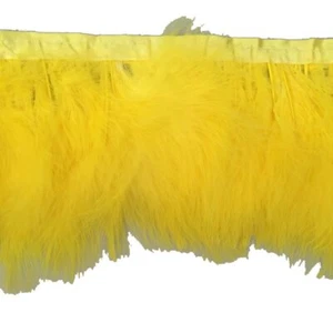 Pack of 2 Yards Natural Turkey Marabou Feather Trim Fringe 6-8 Inch in Width ... - Picture 1 of 2