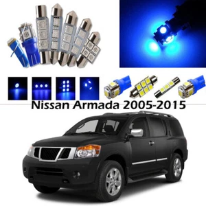 19×Blue LED Interior Light Package Kit Fit For Nissan Armada 2005-2015 # - Picture 1 of 10