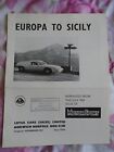 Lotus Europa To Sicily Motor Sport Reprint Brochure Jul 1969 Uk Market