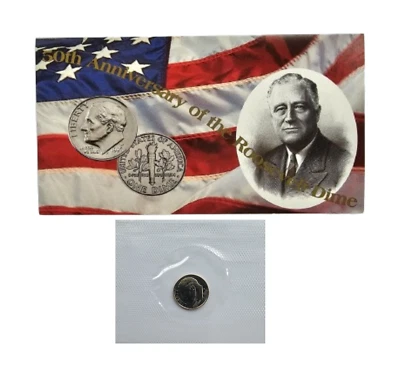 1996 W Roosevelt Dime ~Sealed in US Mint Cello with COA ~ Brilliant Uncirculated - Image 1 of 4