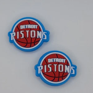 NBA Detroit Pistons Basketball Team For Crocs Shoe Charms - 2 Pieces - Picture 1 of 1