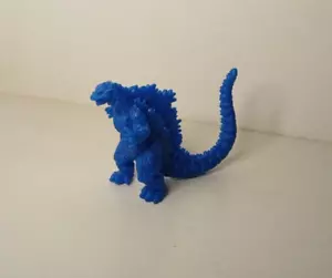 4-toed Godzilla #1 (blue 1.5" figure) vintage 1995 Bandai Monster Legend Museum - Picture 1 of 3