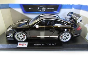 Maisto Diecast 1:18 Scale Model Porsche 911 GT3 Black/Silver - Picture 1 of 11