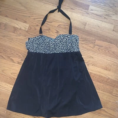 Traje de baño de una pieza JACLYN SMITH adelgazante negro blanco a lunares ❤️tb1011 Foto 1 de 4